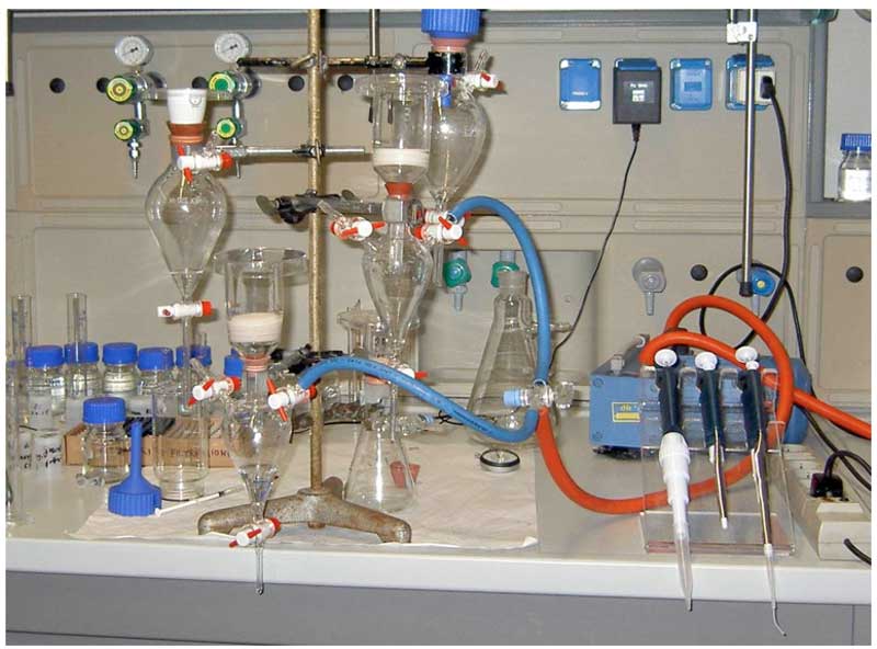 Figure 1: Apparatus for the filtration under reduced pressure.